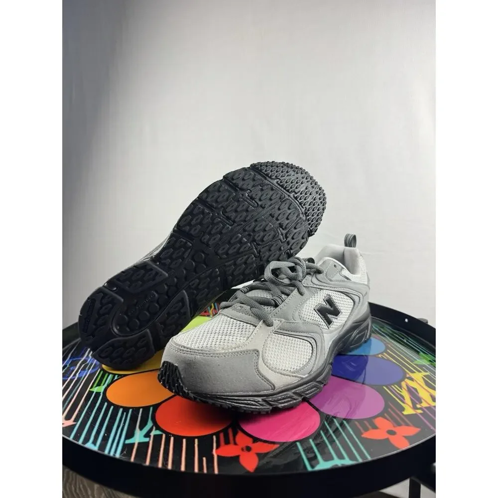 New Balance 408 Mesh Lace-Up Low Top Sneaker Gray/Black ML408GA